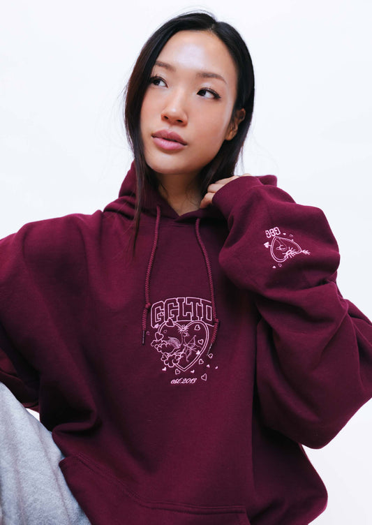 Unisex Cupid Hoodie - Burgundy