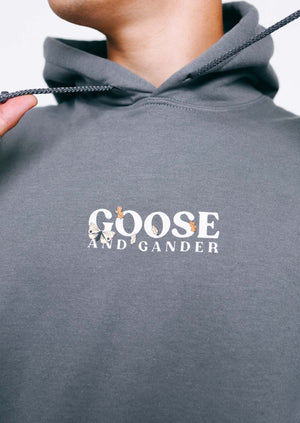 Unisex Charcoal Woodland Goose Hoodie