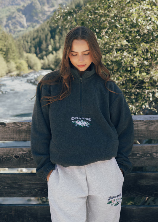 Mountain 1/4 Zip Fleece - Charcoal