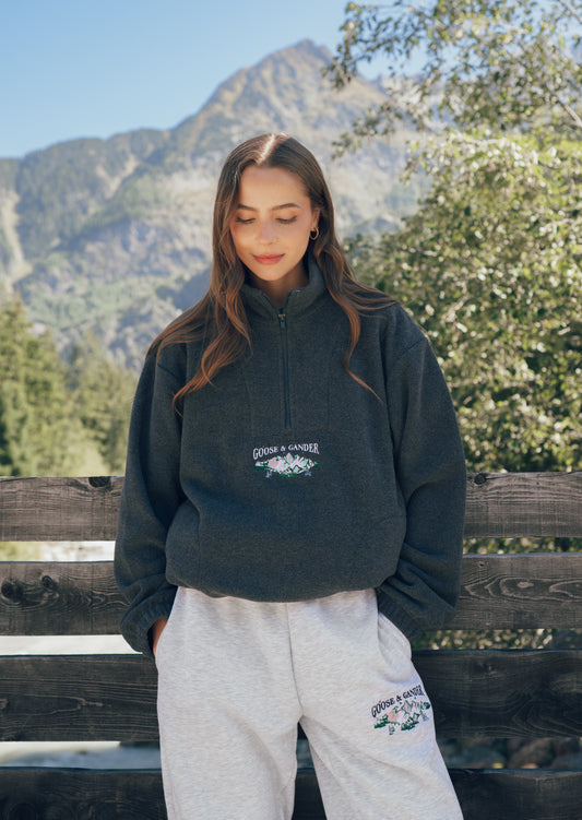 Mountain 1/4 Zip Fleece - Charcoal
