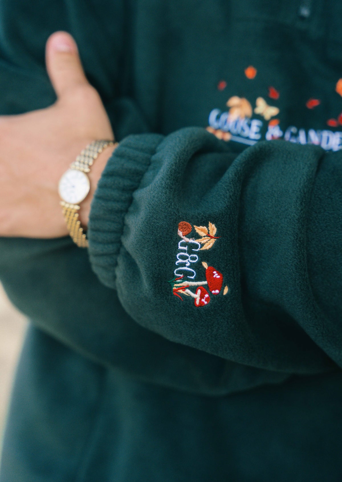 Woodland 1/4 Zip Fleece - Forest Green