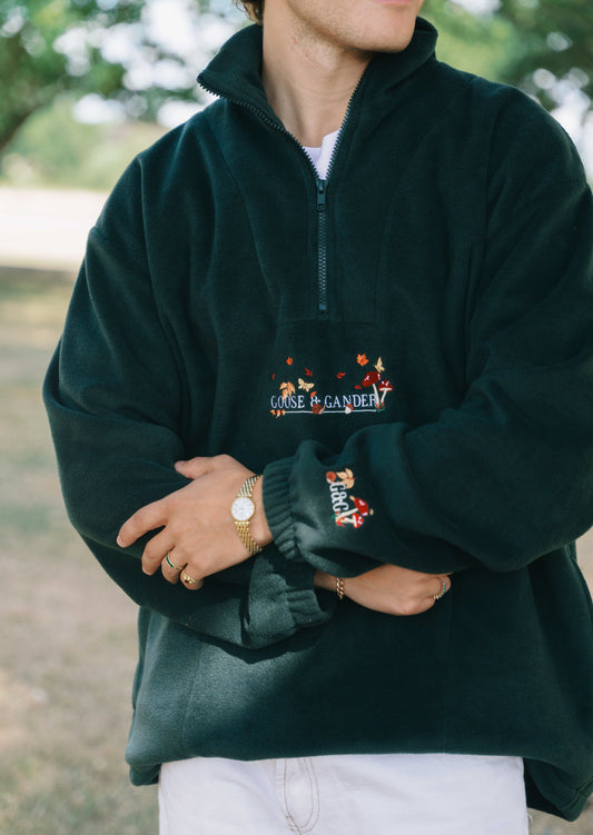 Woodland 1/4 Zip Fleece - Forest Green