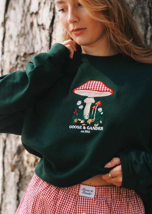 Toadstool Sweatshirt - Forest Green