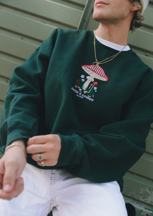 Toadstool Sweatshirt - Forest Green