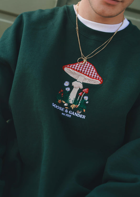Toadstool Sweatshirt - Forest Green