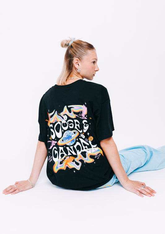 Unisex Black Galactic Goose Tee