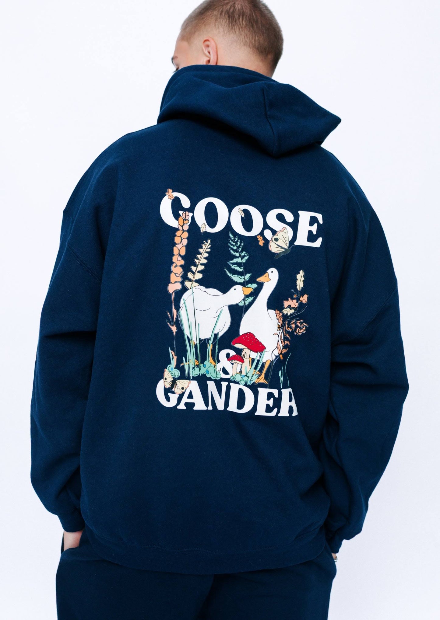 Woodland Goose Hoodie - Navy