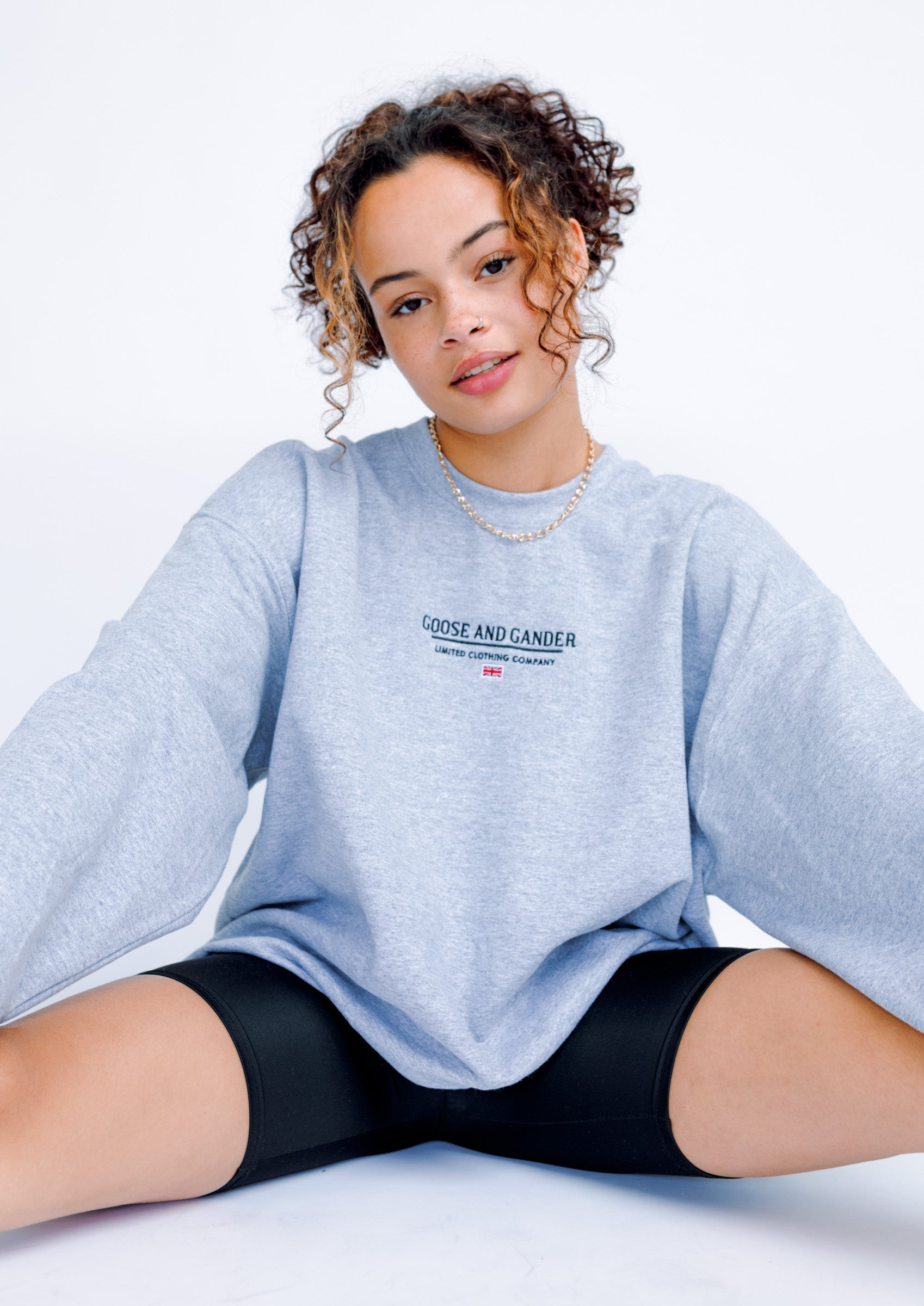 Grey sports outlet jumper